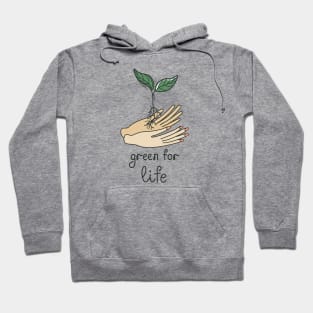 Hands holding green sprout Hoodie